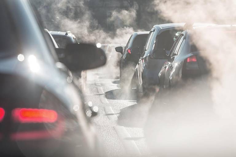 Cars in traffic jam